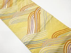 変わり青海波模様織り出し袋帯